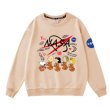画像1: MENS NASA x Charlie Brown & Snoopy Braided Pullover Sweatshirts ナサ チャーリーブラウン＆スヌーピー スウェットトレーナー パーカー 男女兼用 (1)