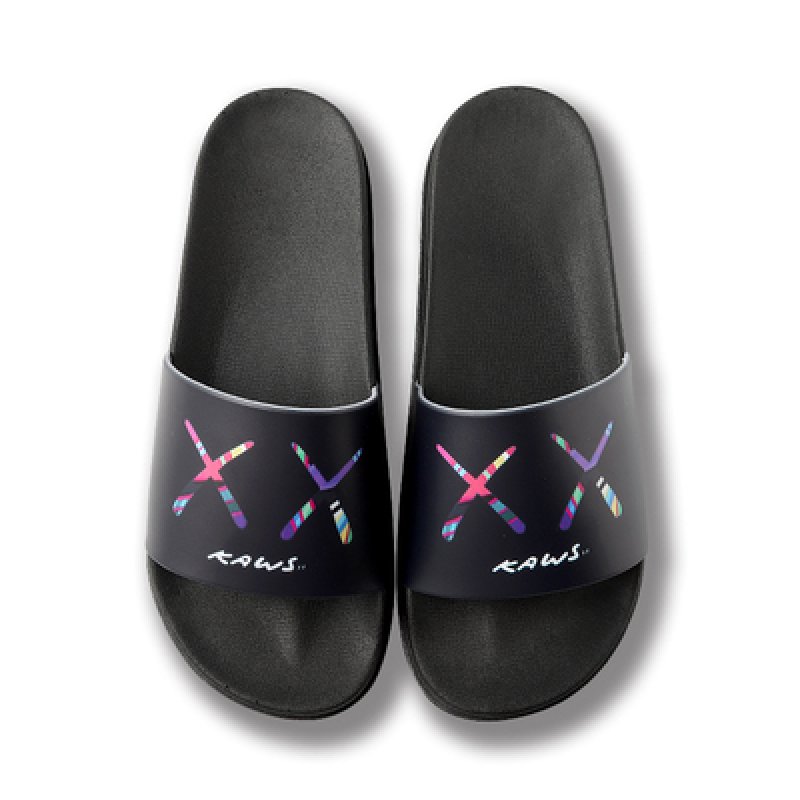 画像1: Men's kaws rainbow logo slippers flip flops  soft bottom sandals slippers  即納プラットフォームフリップフロップ kaws カウズ サンダルシャワーサンダル ビーチサンダル　ユニセックス男女兼用　 (1)