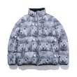 画像4: men and women Bear print reversible high street loose padded jacket down jacket  ユニセックス 男女兼用 ベアー熊プリントリバーシブルダウンコートジャケット ブルゾンスタジャン (4)