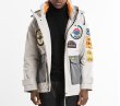 画像1: embroideryNASA logo thick windproof warm creative badge hooded jacket tooling down jacket jacket 　ユニセックス 男女兼用 NASA刺繍ダウンコートジャケット ブルゾンスタジャン (1)