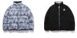 画像7: men and women Bear print reversible high street loose padded jacket down jacket  ユニセックス 男女兼用 ベアー熊プリントリバーシブルダウンコートジャケット ブルゾンスタジャン (7)