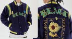 画像11: High street daisy embroidery jacket men and women uniform couple  jacket  ユニセックス 男女兼用デイジー刺繍付きユニフォームスタジアムジャンパー ジャケット ブルゾンスタジャン (11)