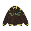 画像4: High street daisy embroidery jacket men and women uniform couple  jacket  ユニセックス 男女兼用デイジー刺繍付きユニフォームスタジアムジャンパー ジャケット ブルゾンスタジャン (4)