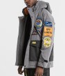 画像7: embroideryNASA logo thick windproof warm creative badge hooded jacket tooling down jacket jacket 　ユニセックス 男女兼用 NASA刺繍ダウンコートジャケット ブルゾンスタジャン (7)