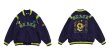 画像9: High street daisy embroidery jacket men and women uniform couple  jacket  ユニセックス 男女兼用デイジー刺繍付きユニフォームスタジアムジャンパー ジャケット ブルゾンスタジャン (9)