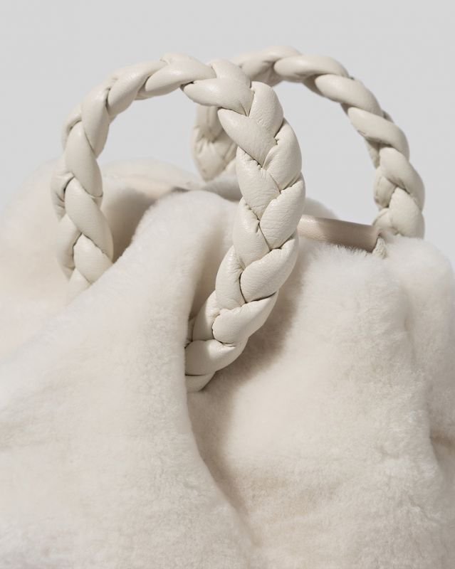 画像6: plush design mini bucket tote bag    もこもこファーミニバケットバッグトートショルダー2WAY ハンドバック (6)