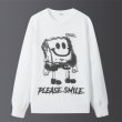 画像5: New men's and women's SpongeBob Please smile print casual crew neck sweater オーバーサイズ ユニセックス 男女兼用スポンジボブプリントカジュアルクルーネックセーター (5)