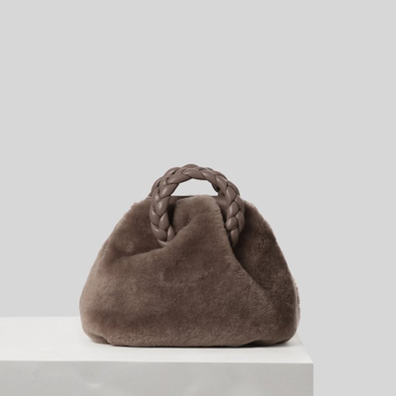 画像3: plush design mini bucket tote bag    もこもこファーミニバケットバッグトートショルダー2WAY ハンドバック (3)