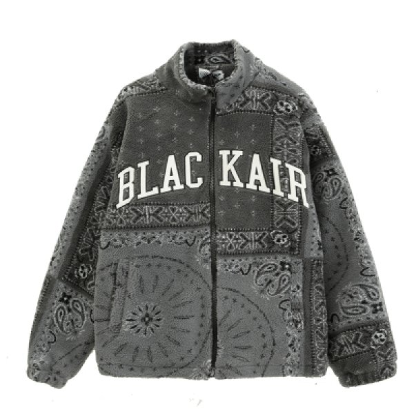 画像1: Paisley fleece oversized blouson jacket men and women  ユニセックス 男女兼用ペイズリー柄ジップアップフリースオーバーサイズブルゾンジャケット ジャケット ブルゾンスタジャン (1)