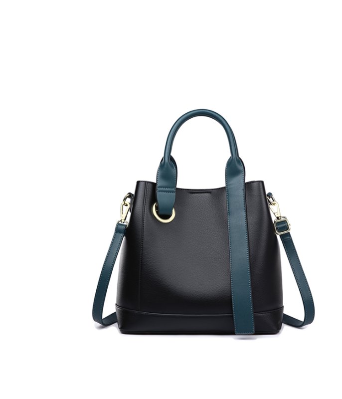 画像2: trendy bucket bag hand carry tote Shoulder 2WAY bag  レザー2WAYトートショルダーハンドバック (2)