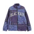 画像2: Paisley fleece oversized blouson jacket men and women  ユニセックス 男女兼用ペイズリー柄ジップアップフリースオーバーサイズブルゾンジャケット ジャケット ブルゾンスタジャン (2)