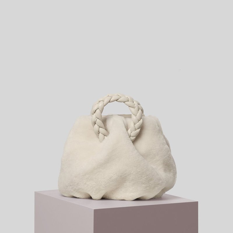 画像5: plush design mini bucket tote bag    もこもこファーミニバケットバッグトートショルダー2WAY ハンドバック (5)