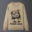 画像3: New men's and women's SpongeBob Please smile print casual crew neck sweater オーバーサイズ ユニセックス 男女兼用スポンジボブプリントカジュアルクルーネックセーター (3)