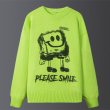 画像4: New men's and women's SpongeBob Please smile print casual crew neck sweater オーバーサイズ ユニセックス 男女兼用スポンジボブプリントカジュアルクルーネックセーター (4)