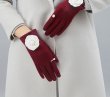 画像12: Women's Camellia & With pearl gloves　パール&カメリアウール手袋　グローブ　スマホ対応 (12)