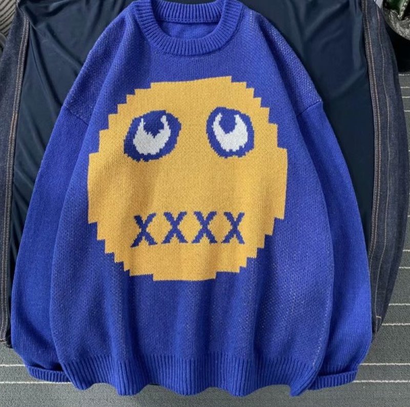 画像5: lazy loose  knit sweater オーバーサイズ ユニセックス 男女兼用LAZYニットセーター プルオーバー (5)