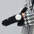 画像9: Women's Camellia & With pearl gloves　パール&カメリアウール手袋　グローブ　スマホ対応 (9)