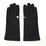 画像2: Women's  pearl ring wool warmth points touch screen ins thin cotton gloves パールリング付きウール手袋　グローブ　スマホ対応 (2)
