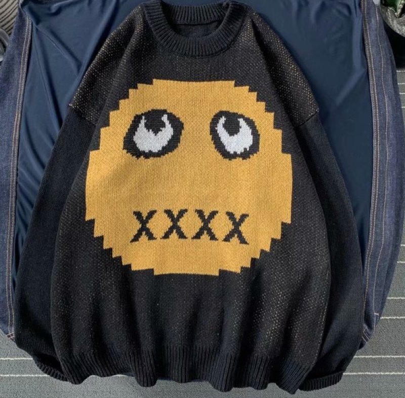 画像4: lazy loose  knit sweater オーバーサイズ ユニセックス 男女兼用LAZYニットセーター プルオーバー (4)