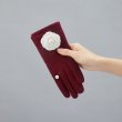 画像4: Women's Camellia & With pearl gloves　パール&カメリアウール手袋　グローブ　スマホ対応 (4)