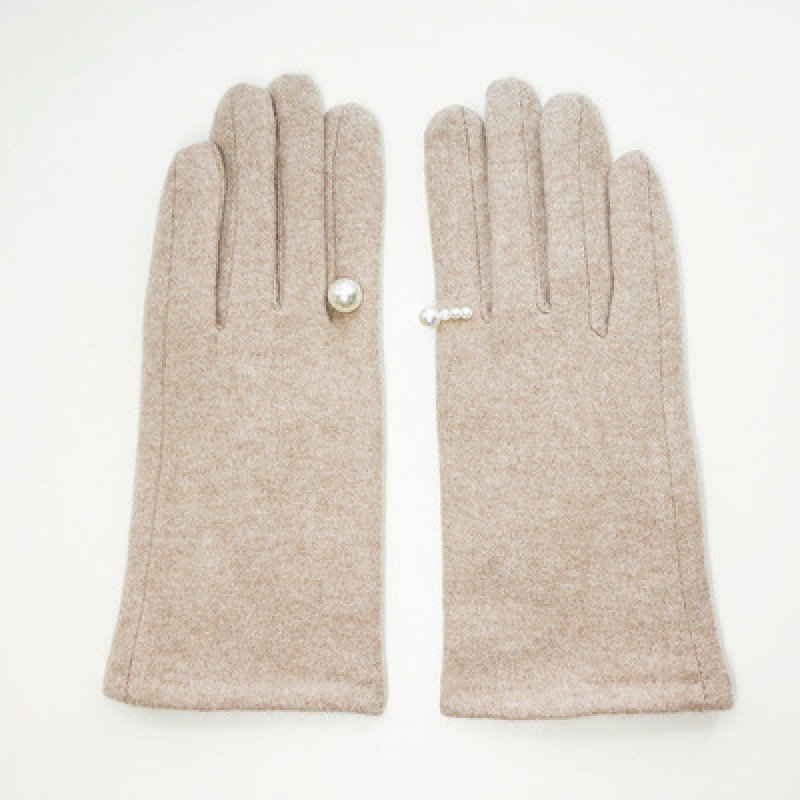 画像12: Women's  pearl ring wool warmth points touch screen ins thin cotton gloves パールリング付きウール手袋 グローブ スマホ対応 (12)