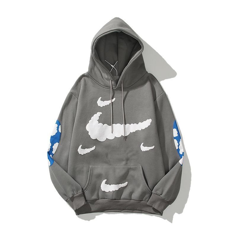 画像13: Blue Sky White Cloud Love Foam printed casual sweater hoodie  ブルースカイホワイトクラウドオーバーサイズ ユニセックス 男女兼用フーディーパーカー (13)