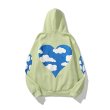 画像8: Blue Sky White Cloud Love Foam printed casual sweater hoodie 　ブルースカイホワイトクラウドオーバーサイズ ユニセックス 男女兼用フーディーパーカー (8)