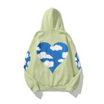 画像8: Blue Sky White Cloud Love Foam printed casual sweater hoodie 　ブルースカイホワイトクラウドオーバーサイズ ユニセックス 男女兼用フーディーパーカー (8)