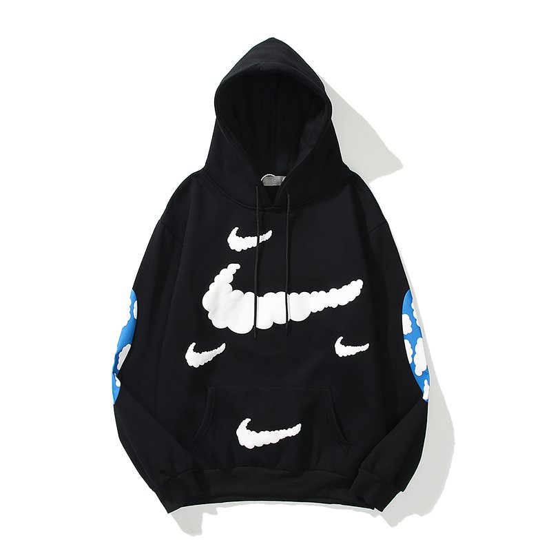 画像2: Blue Sky White Cloud Love Foam printed casual sweater hoodie  ブルースカイホワイトクラウドオーバーサイズ ユニセックス 男女兼用フーディーパーカー (2)