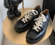 画像4: Men's Black British Leather Lace up Shoes    レザーレースアップブリティッシュスニーカー　ローファー  (4)