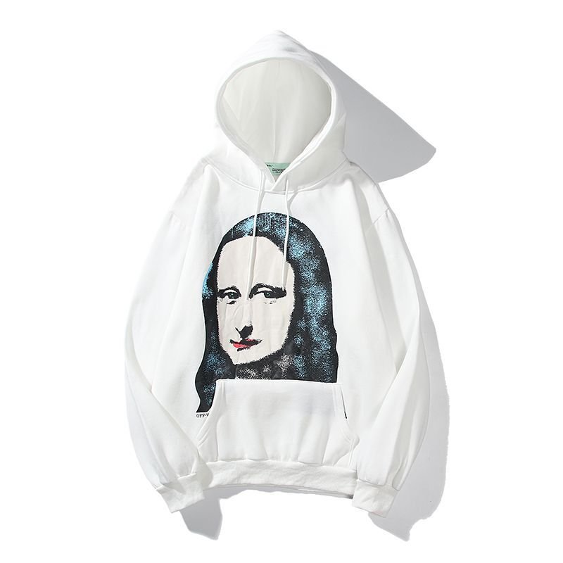 画像2: Monlarissa printed back letter Logo casual sweater hoodie  モナリザ&バックレタープリントオーバーサイズ ユニセックス 男女兼用フーディーパーカー (2)