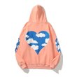 画像7: Blue Sky White Cloud Love Foam printed casual sweater hoodie 　ブルースカイホワイトクラウドオーバーサイズ ユニセックス 男女兼用フーディーパーカー (7)