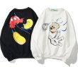 画像1: Mickey Pullover Sweatshirts   ミッキーマウス両面プリントスウェットトレーナー  男女兼用 (1)