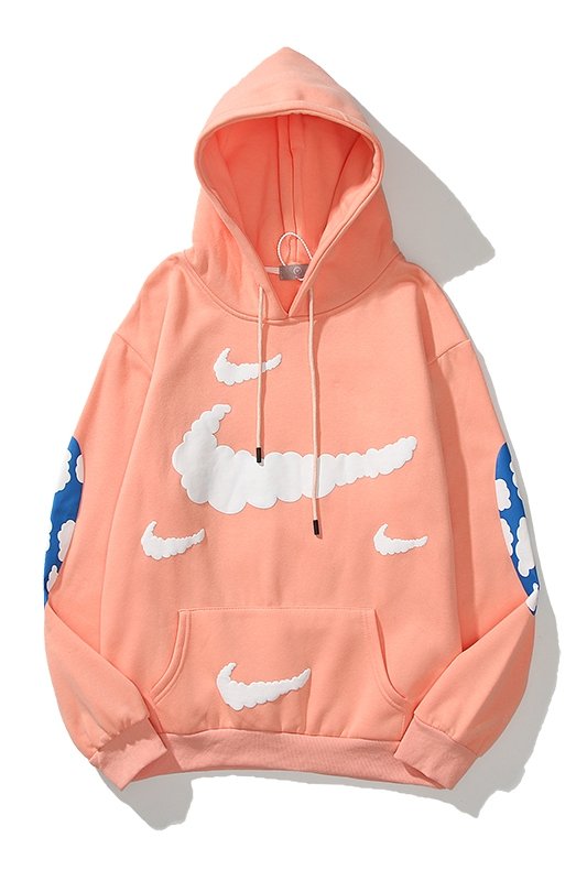 画像4: Blue Sky White Cloud Love Foam printed casual sweater hoodie  ブルースカイホワイトクラウドオーバーサイズ ユニセックス 男女兼用フーディーパーカー (4)