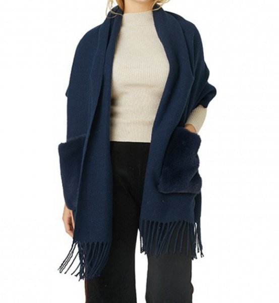 画像1: Women's Scarves Fashion Soft blanket robe women shawl Scarf mantle　ソフトブランケットローブショールスカーフマントル (1)