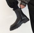 画像3: Men's Side Gore Chunky Sole Leather Boots shoes 　メンズサイドゴアチャンキーソールレザーブーツ (3)