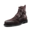 画像2: Men's trendy  Martin boots Leather shoes boots 　メンズレザーダメージ加工アンクルブーツ   (2)