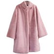 画像1: Women'sFaux mink velvet fur  long coat jacket　エコミンクファーモコモコ ロングコート　ジャケット (1)