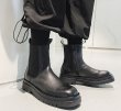画像4: Men's Side Gore Chunky Sole Leather Boots shoes 　メンズサイドゴアチャンキーソールレザーブーツ (4)
