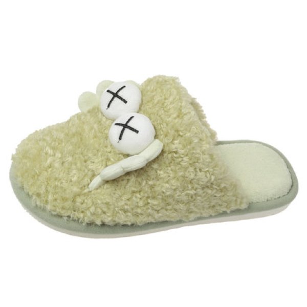 画像1: Cowes fluffy sandals slippers flip flops soft bottom カウズもこもこファープラットフォーム フリップフロップ サンダル ユニセックス男女兼用 (1)