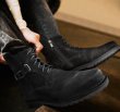 画像12: Men's trendy  Martin boots Leather shoes boots 　メンズレザーダメージ加工アンクルブーツ   (12)