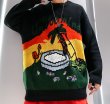 画像4: palm tree braided loose  knit sweater unisex  オーバーサイズ ユニセックス 男女兼用パームツリー編み込みニットセーター　プルオーバー (4)