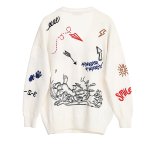 画像2: Mens Tom and Jerry Sweater Pullover Cardigan 　即納セールトムとジェリー トム＆ジェリー 総柄 セーター プルオーバー カーディガン (2)