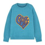 画像7: soft warmth golf logo loose  knit sweater unisex  オーバーサイズ ユニセックス 男女兼用GOLFハートロゴ編み込みニットセーター　プルオーバー (7)