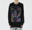 画像4: graffiti ripped sweater loose  knit sweater unisex  オーバーサイズ ユニセックス 男女兼用グラフィックニットセーター　プルオーバー (4)