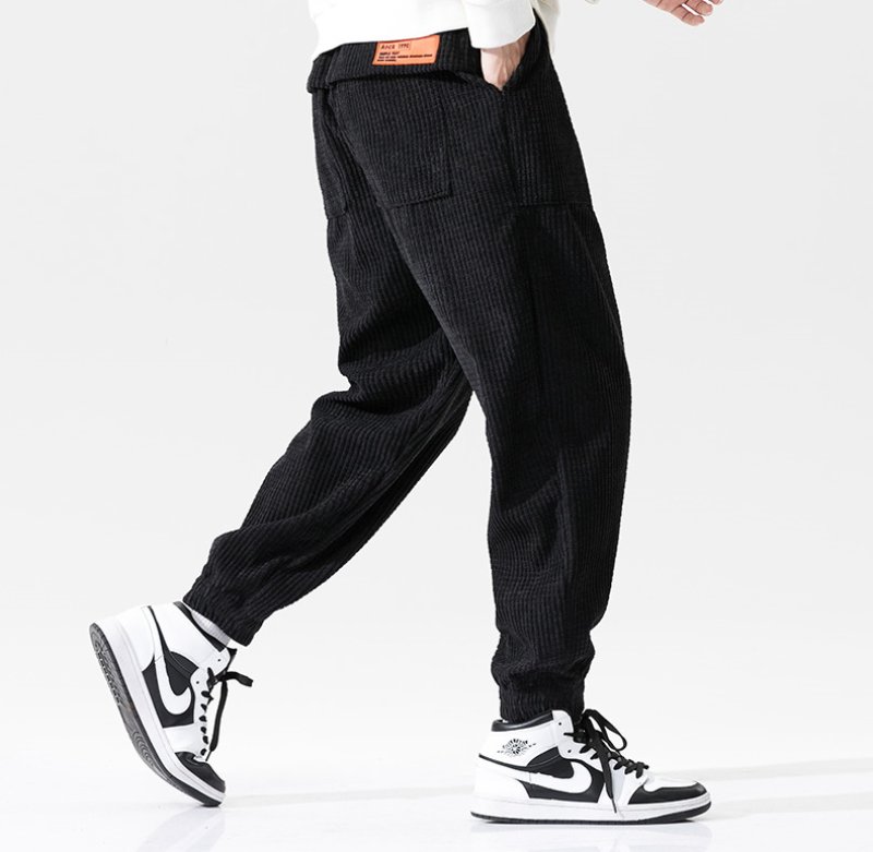画像4: Men's men and women corduroy leggings pants sports trousers casual pants Sweat pants　ユニセックス男女兼用コーデュロイパンツ　ジョガーパンツ (4)
