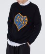 画像10: soft warmth golf logo loose  knit sweater unisex  オーバーサイズ ユニセックス 男女兼用GOLFハートロゴ編み込みニットセーター　プルオーバー (10)