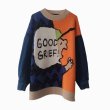 画像5: unisex Snoopy Charlie Brown Jacquard sweater loose  knit sweater オーバーサイズ ユニセックス 男女兼用 スヌーピー　チャーリーブラウン 編み込み ニットセーター　プルオーバー (5)