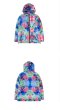 画像7:  Unisex  new trend hip-hop Smile graffiti padded down jacket Hoodie　 ユニセックス 男女兼用スマイルグラフィックプリントダウンフーディーパーカー (7)