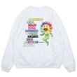画像3: unisex   Sun Flower Cartoon Printing Sweatshirts Rainbow Letter Logo Hip Hop Rapper Hoodies Cotton Long Sleeve Pullover ユニセックス 男女兼用サンフラワーコミックトレーナー　セーター　プルオーバー (3)